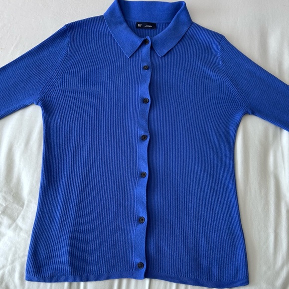 GAP Women's Royal Blue Cardigan Size Small & Tall - Picture 7 of 16